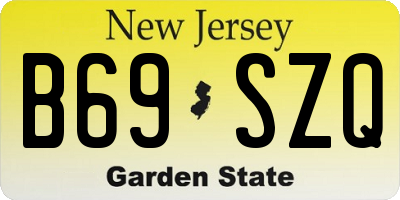 NJ license plate B69SZQ