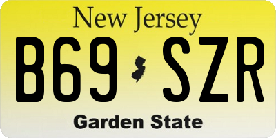 NJ license plate B69SZR