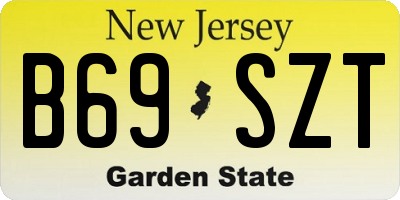 NJ license plate B69SZT