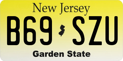NJ license plate B69SZU