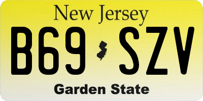 NJ license plate B69SZV