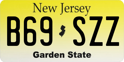 NJ license plate B69SZZ
