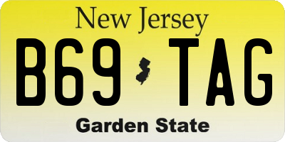NJ license plate B69TAG