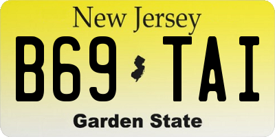 NJ license plate B69TAI