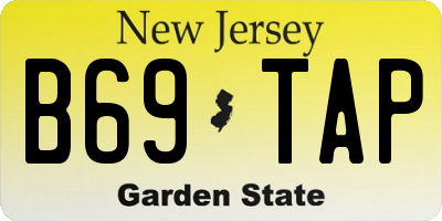 NJ license plate B69TAP