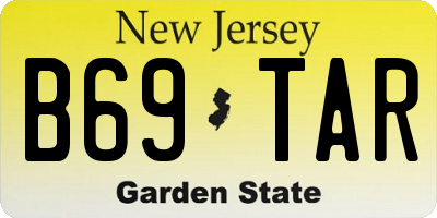 NJ license plate B69TAR