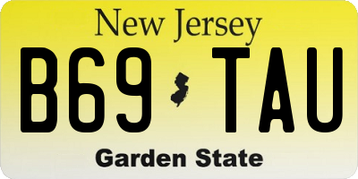 NJ license plate B69TAU