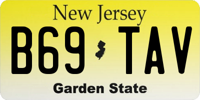 NJ license plate B69TAV