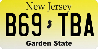 NJ license plate B69TBA