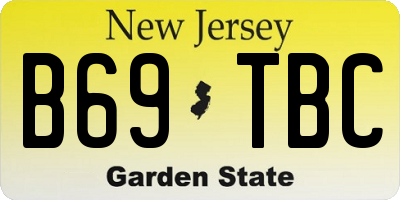 NJ license plate B69TBC