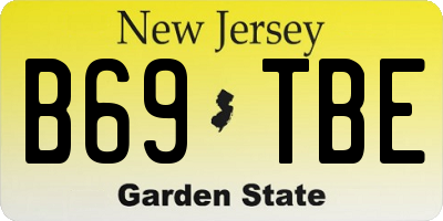 NJ license plate B69TBE