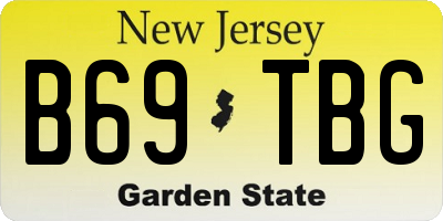 NJ license plate B69TBG