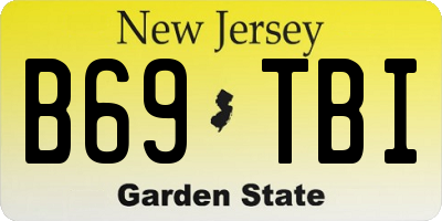 NJ license plate B69TBI