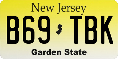 NJ license plate B69TBK