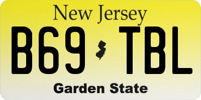 NJ license plate B69TBL