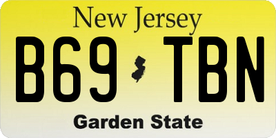 NJ license plate B69TBN