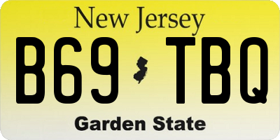 NJ license plate B69TBQ