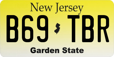 NJ license plate B69TBR