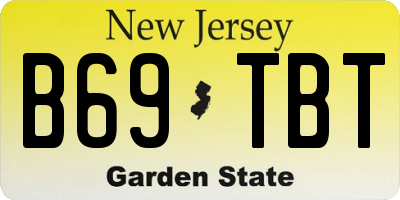 NJ license plate B69TBT