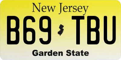 NJ license plate B69TBU