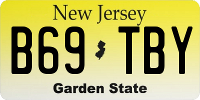 NJ license plate B69TBY