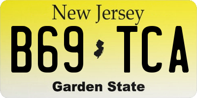 NJ license plate B69TCA