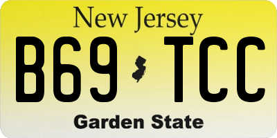 NJ license plate B69TCC