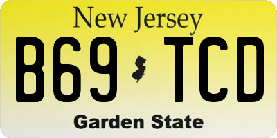 NJ license plate B69TCD