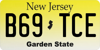 NJ license plate B69TCE