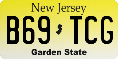 NJ license plate B69TCG