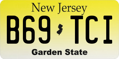 NJ license plate B69TCI
