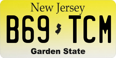 NJ license plate B69TCM