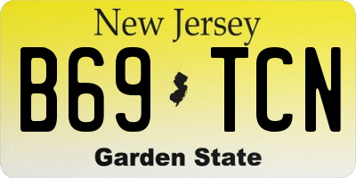 NJ license plate B69TCN