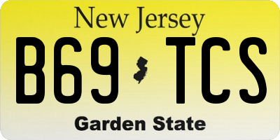 NJ license plate B69TCS