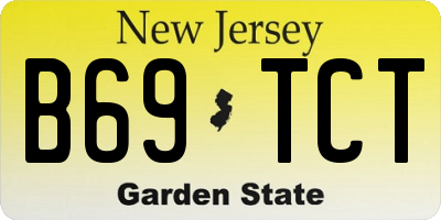 NJ license plate B69TCT