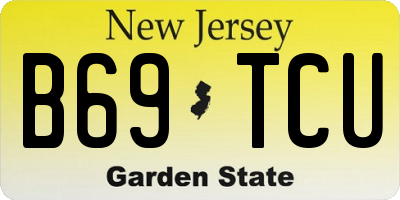NJ license plate B69TCU