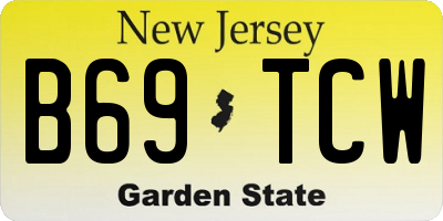 NJ license plate B69TCW