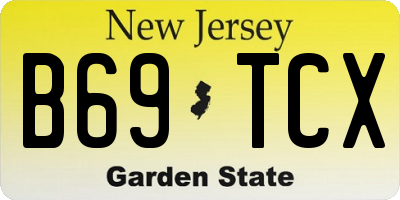 NJ license plate B69TCX