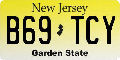 NJ license plate B69TCY