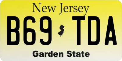 NJ license plate B69TDA