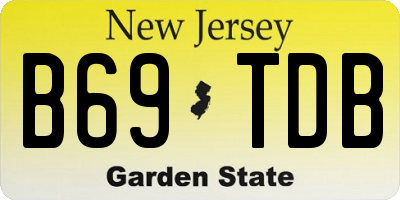 NJ license plate B69TDB