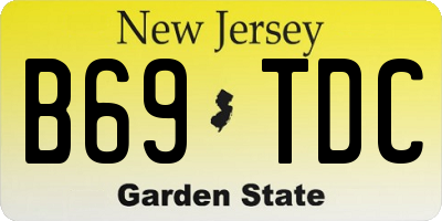 NJ license plate B69TDC