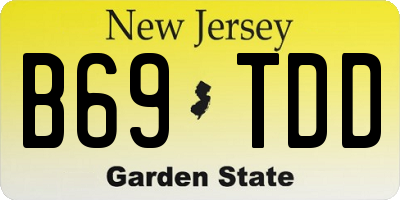 NJ license plate B69TDD