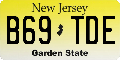 NJ license plate B69TDE