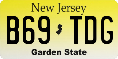 NJ license plate B69TDG