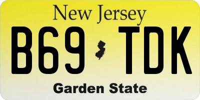 NJ license plate B69TDK