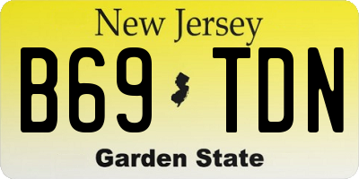 NJ license plate B69TDN