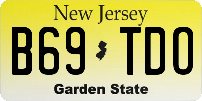 NJ license plate B69TDO