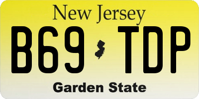 NJ license plate B69TDP