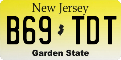 NJ license plate B69TDT